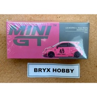 Mini GT Abarth 595 LB-Works X Abas Works #MGT00851-R Pink (1:64)