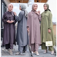 " JUMBO " Meira Oneset by Vente Daily Setelan Wanita Polos Bahan Crinckle Airflow One Set Jumbo Airf