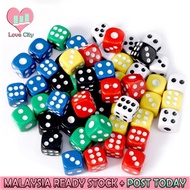 Love.city KTV Shake Dice High Quality 14mm Dice Acrylic Crystal Dice Game Playing 摇骰子骰子盅水晶骰子酒吧ktv骰盅色