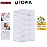 UTOPIA Hand Towel 40x72cm Hotel Grade Towel High Quality 5 Star 100% Cotton Face Towel