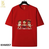 KAUNIX ADULT T-shirt (KHM057) August 2025 Indonesian Independence Day 3D T-shirt Screen Printed T-sh