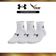 Under Armour Women Essential Nov Socks (3-Pack) - Qtr White/White/Black 1384025-102