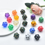 21mm Dice Charm D20 Dice Pendant Beads for DIY Necklace Bracelet Earring Jewelry Craft Making