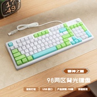 คีย์บอร์ดมีนิจิมุ้ยแบบไร้สาย K61 สำหรับคอมพิวเตอร์โน๊ตบุ๊ก แบบมีสาย หัวเข็มขัด RGB แบบเกมส์ ป้องกันน