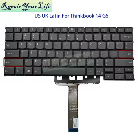 UK US Latin Keyboard For Lenovo ThinkBook 14 G6 IRL ABP 14" 21KG 21KJ 2023 PH4CL English LA Fit Span