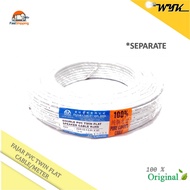 Fajar Double PVC Twin Flat Cable ROHS2 (White) /Meter