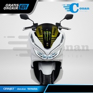 Aksesoris PCX Stiker Visor PCX - Aksesoris PCX 2021 Visor PCX 150 Variasi Monster - Stiker Windshiel