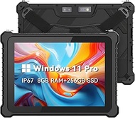 10.1 Inch IP67 Rugged Tablet (N5100 8GB+256GB) Windows 11 Pro Waterproof Industrial Tablet PC, Finge
