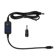 BT Charging Cable USB C to 5 5x2 5mm Adapter Cable with 3 5mm Connector 5V 9V 12V 15V 20V Adjustable