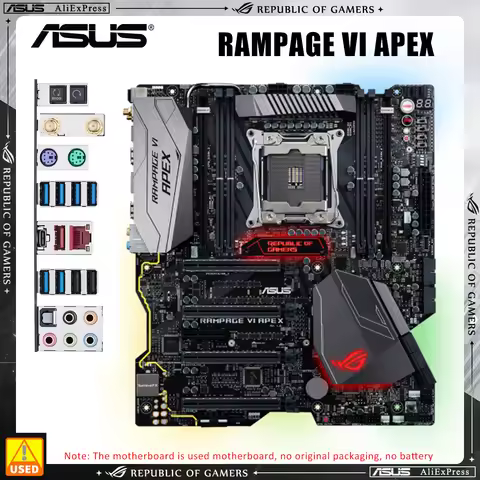 ASUS ROG RAMPAGE VI APEX Motherboard Support i7-7800X 9800X 10900X I9-9900X 10980X CPU DDR4 4000MHz 