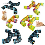 CEASIF6 Cat Tunnel Tube, Breathable Foldable Cat Nest, Portable Polyester+Steel Wire Training Intera
