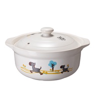 ST/💟Cfcraft Ceramic Zebra Ruyi Stew Pot2700ml Cartoon in-Glaze Decoration Heat-Resistant Casserole Open Flame Soup Pot S