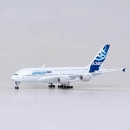 20CM A380 Prototype Alloy Airplane Model Static Landing Stand Detachable with Wheels Ornaments
