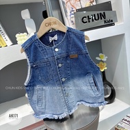 AK171 - Tasseled ombre JEAN vest - 0902 for Children