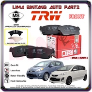 Perodua Alza  Alza Advance Front Brake Pads Disc Brake Pad  Rear Brake Lining Shoe TRW *Original* ( 