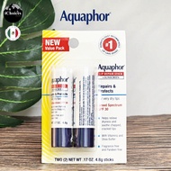 Aquaphor _ Lip Repair Stick + Sunscreen Broad Spectrum SPF 30 Pack 2 Sticks 4.8 g ลิปรีแพร์ ผสมกันแด