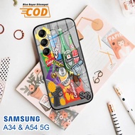 Softcase Glass Kaca SAMSUNG A34 & SAMSUNG A54 (5G) - Case Handphone SAMSUNG A34 & SAMSUNG A54 (5G) [