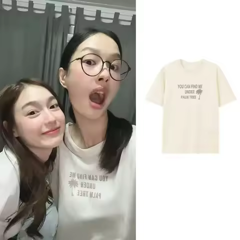 Thai Drama 23point5 MilkLove Same Heavyweight pure cotton short sleeved T-shirt American retro print