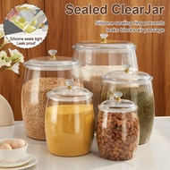 Balang kedap udara lutsinar berkapasiti besar bekas penyimpanan dapur sesuai untuk menyimpan beras, 