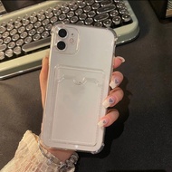 Wallet Credit Card Slot Shockproof Soft TPU Back Cover Phone Case For Redmi Note 14 13 12 12S 11 Pro