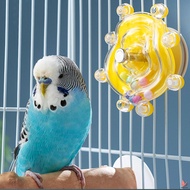 Budgie Toys Parakeet Training Toys Educational Flying Saucer Spinning Wheel Toy for Bird Cage Access
