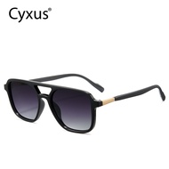 Cyxus Aviator Polarized Sunglasses UV400 Protection Anti Glare Beach Double Bridge Eyeglasses Men /W
