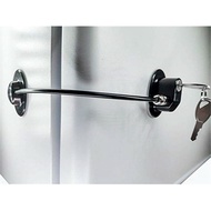 Children's safety lock Refrigerator Door Lock Fridge Freezer Refrigerator Lock Adhesive Freezer Door Lock Child Safety Cupboard Lock with Key Cabinet Lock Strong