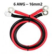 8/6AWG Stranded Copper Cord Solar Power Connection Wire with Lug Battery Inverter Cable Set with Ter