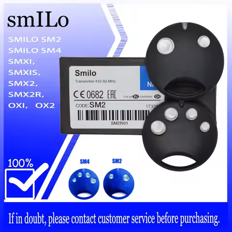 NICE SMILO SM2 SM4 Garage Door Remote Control 433.92MHz Rolling Code For SMXI SMX2R SMX2 SMXIS OXI O