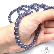 堇青石手串Cordierite 冰潤紫藍雙色帶貓眼