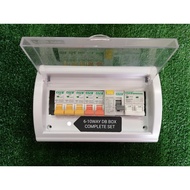 6-10 WAY PVC Db box/ Mcb box full set complete with Main switch(2Pole ISOLATOR)+RCCB/ELCB+MCB