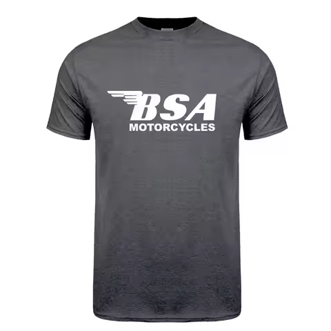 Bsa Motorcycles T Shirt Men Summer Short Sleeve Cotton Bsa T-shirts Tops Man LH-177