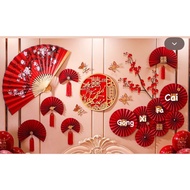 Jumbo Decorative Chinese Fan Chinese New Year Painting Fan/ Large Paper Painting Fan/ Large Chinese 