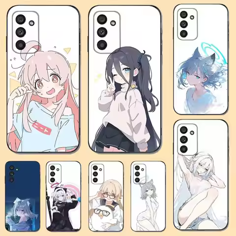 B-Blue A-ArchiveS Phone Case For Samsung S 25,24,23,22,30,21,10,9,Ultra,Plus,Lite,FE,4,5 G Soft Blac