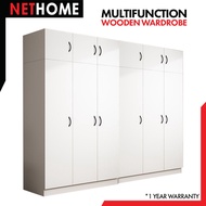 ⚡️NETHOME⚡️10/6/4 DOORS WARDROBE WITH SHELF / Almari baju /kabinet baju / almari baju budak