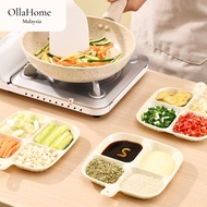 Ollahome Plate With 4Divider / Sauce Plate