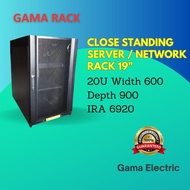 GAMA Server Rack 19”, 20U, Width 600mm, Depth 900mm, Perforated Close Standing Rack, Network Rack, R