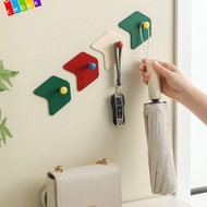 CHAAKIG 3Pcs/Set Door Hook, Dopamine Self-adhesive Strong Adhesive Hook,  Punch-free Arrow Shape Mul