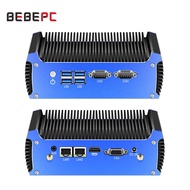 สินค้าใหม่ Mini PC Fanless Dual LAN Core 5200U I3 5005U Celeron 2955U 2 * COM PC WIFI Windows Linux