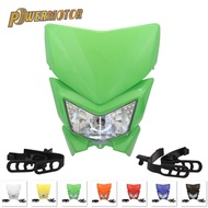 Motorcycle Headlight Headlamp Motorbike Head Lamp Light Mask Refires 35W 12V 4WD For KLX450 250 Dirt