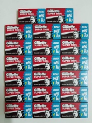 Gillette ใบมีดโกนยิลเลตต์ 2คม ซุปเปอร์ธิน 20 กล่อง 120 ใบมีด