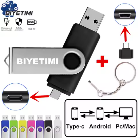 Biyetimi USB Flash Drive 128gb otg 2.0 pendrive 64g cle usb флэш-накопител stick 32gb 16gb 128G Pen 