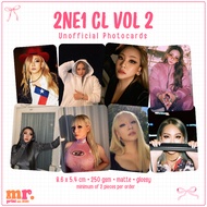 2NE1 CL VOL 2 PHOTOCARD LEE CHAERIN KPOP IDOL MATTE AND GLOSSY FINISH FANMADE PHOTOCARD