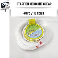 [Ping] STARFISH Monoline Clear (40YD/10 COILS) Tangsi Cap Ikan Kuning 8lb-60lb