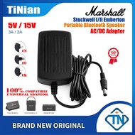 5V 15V 2A 1.8A AC/DC Adapter Charger for Marshall Stockwell I/II Emberton Portable Bluetooth Speaker