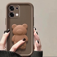 Phone Case fpr OPPO A6 Pro A5i Reno14 Pro F 5G 4G OPPOA6Pro Casing with Cute Lovely Cartoon Bear Sta