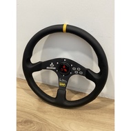 OMP Ralliart EVO7 Steering Wheel Leather / Suede Alcantara Steering 14 inch Racing Sport