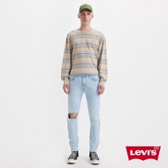 Levis 男款 上寬下窄 512低腰修身窄管牛仔褲 / 破壞加工淺藍刷色水洗 / 彈性布料 人氣新品
