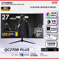 HUGON CURVED 27' 165Hz 2K QHD WHITE/BLACK FHD HIGH PERFOMANCE GAMING MONITOR
