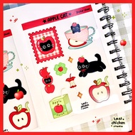 Apple cat uv sticker sheet | Apple sticker sheet